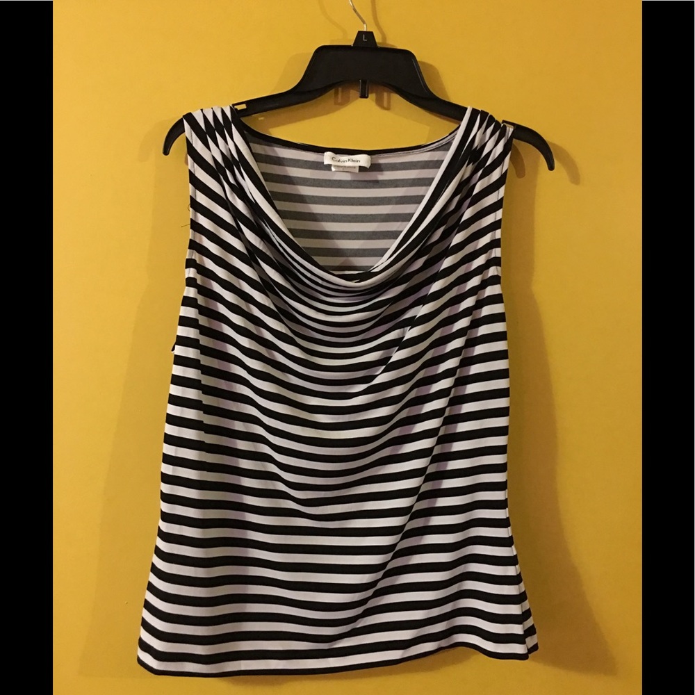 women’s CK striped top size L